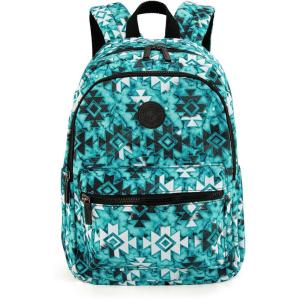 Montana West Backpack for Women Western Travel Backpack Purse Casual Daypack for Laptop College(Aztec Turquoise 1)