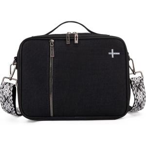 Montana West Bible Covers for Women Men with Leather Bookmark Carrying Book Case Church Bag Outdoor Protective(Black)