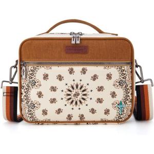 Montana West Bible Covers for Women Men with Leather Bookmark Carrying Book Case Church Bag Outdoor Protective(*Brown)