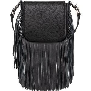 Montana West Fringe Purse Western Purses for Women Crossbody Bag(A1-floral Tooled-black)