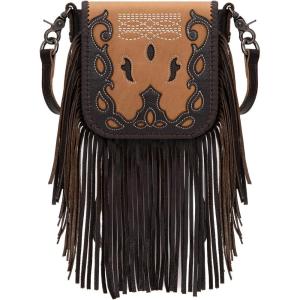 Montana West Fringe Purse Western Purses for Women Crossbody Bag(A5 Patchwork Brown and Coffee)