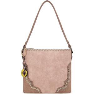 Montana West Fringe Shoulder Bag for Women Western Tooled Hobo Tote Bag Purses(Tooling-pink)