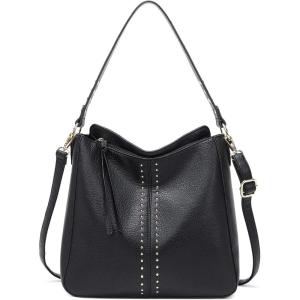 Montana West Hobo Bag for Women Crossbody Purse and Handbags Ladies Chic Shoulder Bags(Black)
