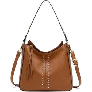 Montana West Hobo Bag for Women Crossbody Purse and Handbags Ladies Chic Shoulder Bags(Brown)