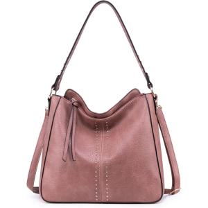 Montana West Hobo Bag for Women Crossbody Purse and Handbags Ladies Chic Shoulder Bags(Dark Pink)
