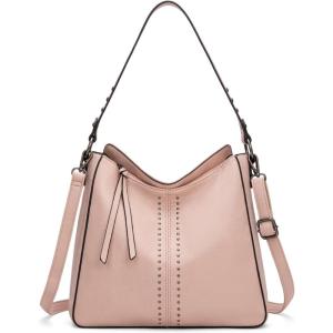 Montana West Hobo Bag for Women Crossbody Purse and Handbags Ladies Chic Shoulder Bags(Light Pink)