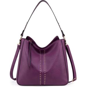 Montana West Hobo Bag for Women Crossbody Purse and Handbags Ladies Chic Shoulder Bags(Purple)