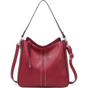 Montana West Hobo Bag for Women Crossbody Purse and Handbags Ladies Chic Shoulder Bags(Red)