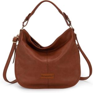 Montana West Hobo Bags for Women Shoulder Purses and Handbags(Brown Mw)