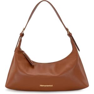Montana West MEDIUM Shoulder Purses for Women Crescent Hobo Bags Trendy Purses(073-brown)