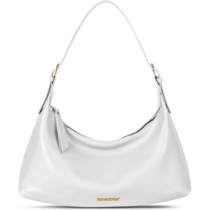 Montana West MEDIUM Shoulder Purses for Women Crescent Hobo Bags Trendy Purses(073-white)