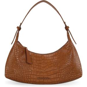 Montana West MEDIUM Shoulder Purses for Women Crescent Hobo Bags Trendy Purses(Crocodile Brown)