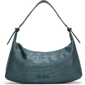 Montana West MEDIUM Shoulder Purses for Women Crescent Hobo Bags Trendy Purses(Crocodile Dark Green)
