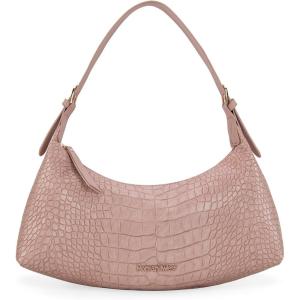 Montana West MEDIUM Shoulder Purses for Women Crescent Hobo Bags Trendy Purses(Crocodile Pink)