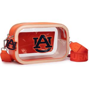Montana West NCAA Clear Bag for Stadium Events Handbags for Sports Fans with Adjustable Nylon Strap,Card Pocket & Team Logo(Auburn Tigers-orange)