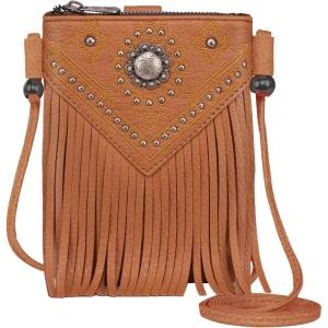 Montana West Small Crossbody Bags for Women Western Cell Phone Purse(Aa-brown)