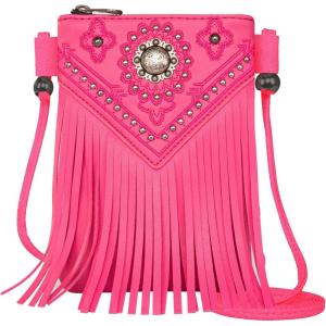 Montana West Small Crossbody Bags for Women Western Cell Phone Purse(Aa-hot Pink)
