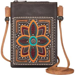 Montana West Small Crossbody Bags for Women Western Cell Phone Purse(Ab-brown)