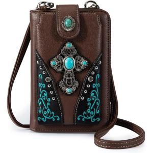 Montana West Small Crossbody Bags for Women Western Handbag with Cash Slots(Beryl Coffee 112)
