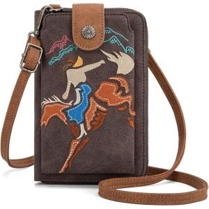 Montana West Small Crossbody Bags for Women Western Handbag with Cash Slots(*Coffee)