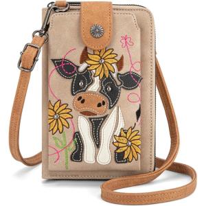 Montana West Small Crossbody Bags for Women Western Handbag with Cash Slots(*Tan)