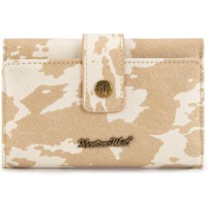 Montana West Small Women’s Wallet Black Cow Print Card Wallets for Women Trifold Travel Wallet Ladies Female Wallets RFID Blocking Western Card Cash Wallett with ID Window(Cow Print-Khaki)