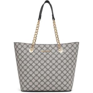Montana West Tote Bag for Women Chain Top-handle Handbags(Black Multi)