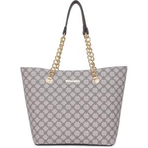 Montana West Tote Bag for Women Chain Top-handle Handbags(Brown Multi)