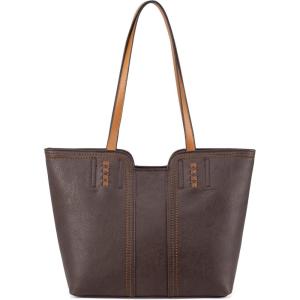 Montana West Tote Bag for Women Top Handle Satchel Purse(Dark Coffee)