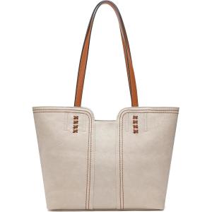 Montana West Tote Bag for Women Top Handle Satchel Purse(Ivory Beige)