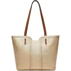Montana West Tote Bag for Women Top Handle Satchel Purse(Light Gold)