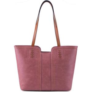 Montana West Tote Bag for Women Top Handle Satchel Purse(Mauvewood Pink)
