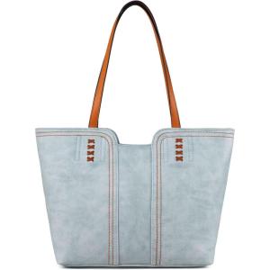 Montana West Tote Bag for Women Top Handle Satchel Purse(Pastel Blue)