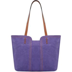 Montana West Tote Bag for Women Top Handle Satchel Purse(True Purple)