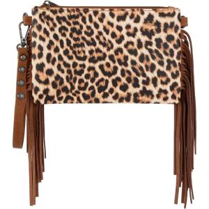 Montana West Western Purse for Women Crossbody Bag Wristlet Clutch Purse(A3 Leopard Brown)