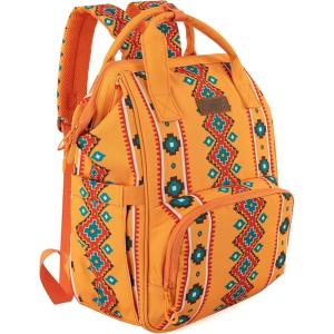 Montana West Wrangler Callie Diaper Bag Backpack with Stroller Straps Multifunction Baby Travel Bag WG2204-9110BK(Mustard Yellow)