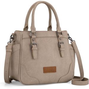 Montana West Wrangler Tote Bags for Women Medium Crossbody Purses Designer Top Handle Handbags(Tan)