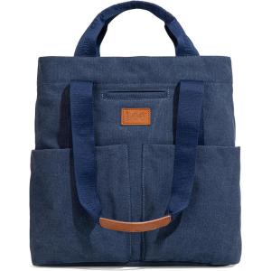 Montana West x Lee Canvas Tote Bag for Women with 2 Front Pockets Top-Handle Handbag & Shoulder Bag(Lee Canvas-blue)