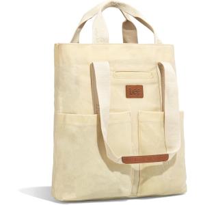 Montana West x Lee Canvas Tote Bag for Women with 2 Front Pockets Top-Handle Handbag & Shoulder Bag(Waxed Canvas-beige)