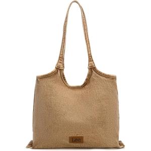 Montana West x Lee Denim Tote Bag for Women Casual Hobo Shoulder Bag & Handbags for Work, Travel, Shopping(Lee-light Brown)