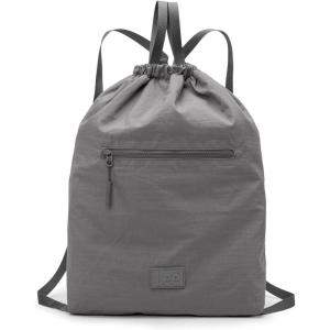 Montana West x Lee Drawstring Backpack Bag Lightweight Small Gym Swim Beach Bag Water Resistant Sports Sackpack for Men Women(Dark Gray)