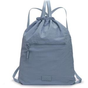 Montana West x Lee Drawstring Backpack Bag Lightweight Small Gym Swim Beach Bag Water Resistant Sports Sackpack for Men Women(Jean)