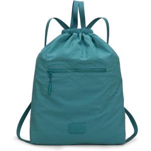 Montana West x Lee Drawstring Backpack Bag Lightweight Small Gym Swim Beach Bag Water Resistant Sports Sackpack for Men Women(Turquoise)