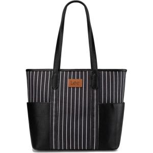 Montana West x Lee Shoulder Tote Bag for Women, Medium Top Handle Handbag Work Travel Hobo Purse(Lee-black)