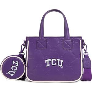NCAA Team Officially Licensed Women’s Mini Tote Bag with Removable Coin Purse – NCAA Collegiate Gameday Crossbody Bag(Tcu-purple)