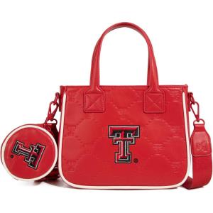 NCAA Team Officially Licensed Women’s Mini Tote Bag with Removable Coin Purse – NCAA Collegiate Gameday Crossbody Bag(Ttu-red)