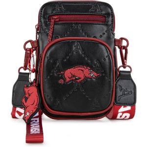 Official LSU Tigers Crossbody Bag – NCAA Licensed Personalized Graduation Gift, Small Purse with Adjustable Strap & Card Slots for Her & Him | Game Day Hands-Free Solution, Travel Essential(Afu-black)