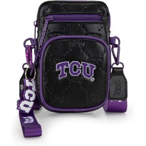 Official LSU Tigers Crossbody Bag – NCAA Licensed Personalized Graduation Gift, Small Purse with Adjustable Strap & Card Slots for Her & Him | Game Day Hands-Free Solution, Travel Essential(Tcu-black)
