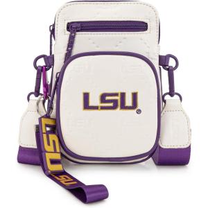Official LSU Tigers Crossbody Bag – NCAA Licensed Personalized Graduation Gift, Small Purse with Adjustable Strap & Card Slots for Her & Him | Game Day Hands-Free Solution, Travel Essential(Lsu-beige)
