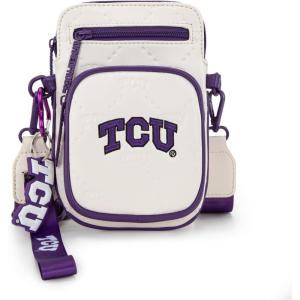 Official LSU Tigers Crossbody Bag – NCAA Licensed Personalized Graduation Gift, Small Purse with Adjustable Strap & Card Slots for Her & Him | Game Day Hands-Free Solution, Travel Essential(Tcu-beige)